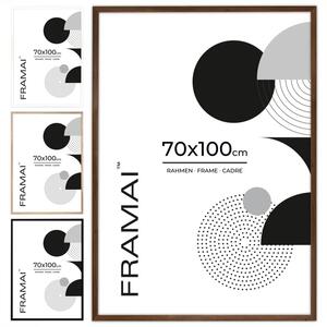 Brązowa ramka na zdjęcia w rozmiarze 70x100 cm FRAMAI®