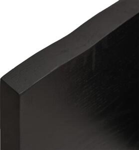 Półka, ciemnobrązowa, 120x60x(2-4) cm, wykończone drewno dębowe