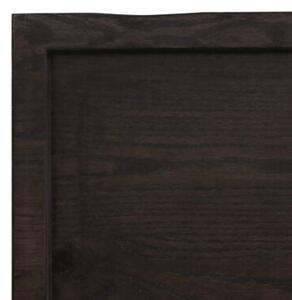 Półka, ciemnobrązowa, 120x60x(2-4) cm, wykończone drewno dębowe