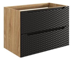Szafka pod umywalkę OCEAN BLACK 82-80-2S 80cm dąb olejowany/