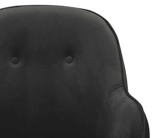 Ciemnoszary aksamitny fotel bujany – Revers
