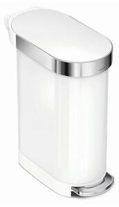 Simplehuman Pojemnik na pedały Slim 45 l, biały