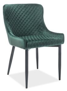 Krzesło colin b velvet czarny stelaż/zielony bluvel78