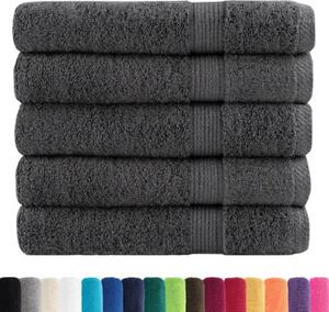 Ręczniki premium, solund, 25 szt., antracytowe, 80x200 cm, 600 g/m²