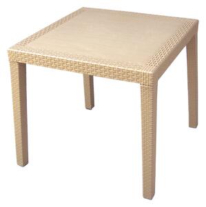 Stół ogrodowy Ratan Lux, 73 x 75,5 x 75,5 cm,szampan