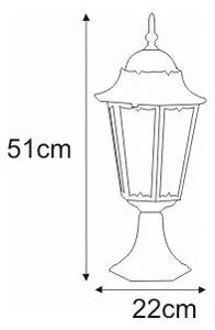 Czarna niska lampa ogrodowa stojąca - S352-Tirma