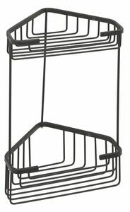 GEDY 2482-14 Inteligentna dwupoziomowa półkanarożna 20 x 32,5 x 15,1 cm, czarny mat