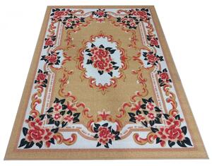 Musztardowy klasyczny dywan prostokątny - Mardes