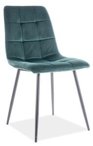 Krzesło mila velvet czarny stelaż/zielony bluvel 78