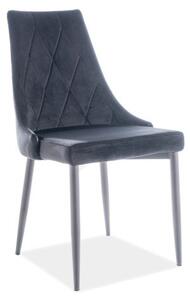 Krzesło trix b velvet czarny stelaż/czarny bluvel19