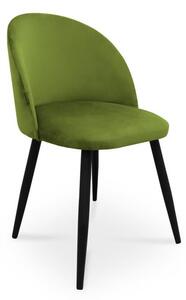Krzesło SONG / oliwkowy / noga czarna / BL75