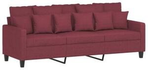 Sofa 3-osobowa z podnÃ³Å¼kiem winna czerwieÅ 180 cm, tkaninÄ