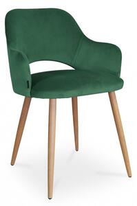 Krzesło MARCY / zielony / noga dąb / MG25