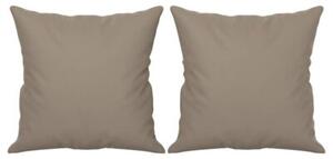 Sofa 2-osobowa z poduszkami, kolor taupe, 120 cm, mikrofibra