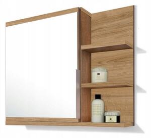 Szafka łazienkowa z lustrem i półkami Better Home 60x50x14 xm Dąb craft złoty