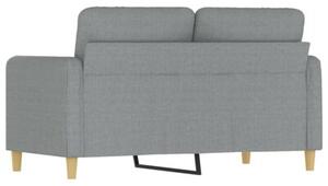 Sofa 2-osobowa, jasnoszara, 120 cm, tapicerowana tkaninÄ