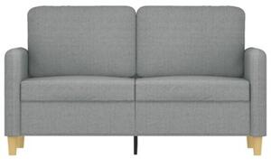 Sofa 2-osobowa, jasnoszara, 120 cm, tapicerowana tkaninÄ