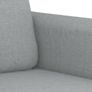 Sofa 2-osobowa, jasnoszara, 120 cm, tapicerowana tkaninÄ