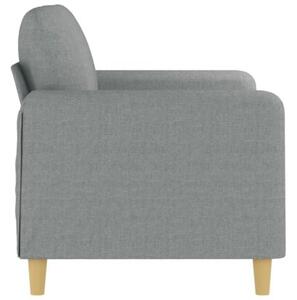 Sofa 2-osobowa, jasnoszara, 120 cm, tapicerowana tkaninÄ