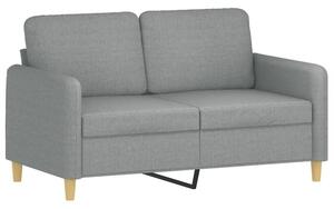 Sofa 2-osobowa, jasnoszara, 120 cm, tapicerowana tkaninÄ