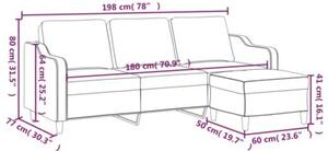 Sofa 3-osobowa z podnÃ³Å¼kiem, ciemnoszary, 180 cm, tkaninÄ