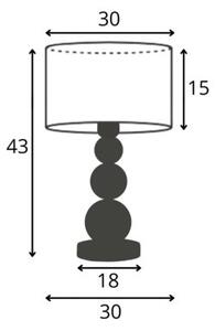Lampka nocna na biurko lampa biurkowa LED z abażurem walec 30cm BUBBLE