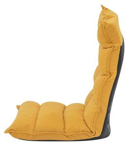 Fotel podłogowy niski regulowany żółty HAITI