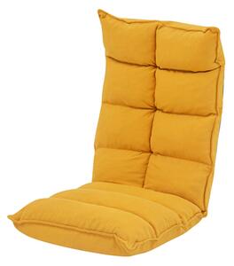 Fotel podłogowy niski regulowany żółty HAITI