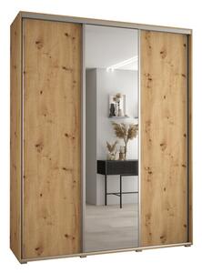 Szafa przesuwna wysoka Davos 3 200, gł. 60 cm artisan + artisan + srebrny