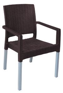 Ogrodowe krzesła ratanowe Lux, wenge