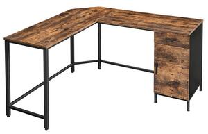 Industrialne biurko narożne z szafką / Rustic brown