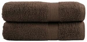 Ręczniki premium, solund, 2 szt., brązowe, 50x100 cm, 600 g/m²