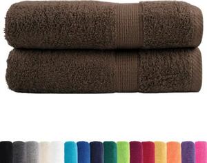 Ręczniki premium, solund, 2 szt., brązowe, 50x100 cm, 600 g/m²