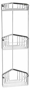 GEDY 2484 Inteligentna trzypoziomowa półka narożna20 x 59 x 15 cm, srebrna