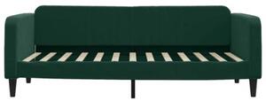 Sofa rozsuwana, ciemnozielona, 90x200 cm, aksamit