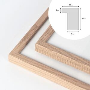 Ramka na zdjęcia 50x50 cm ramka drewniana dębowa ramka z litego drewna dębowego FRAMAI®