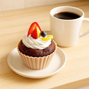 Foremki do muffinek silikonowe beżowe 5,5 cm 12 szt