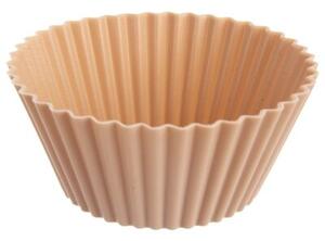 Foremki do muffinek silikonowe beżowe 5,5 cm 12 szt