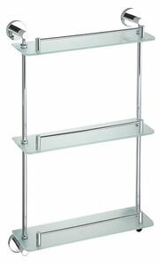 SAPHO XR608 X-Round E potrójna szklana półka zsyfonem 38 x 67,5 x 13 cm
