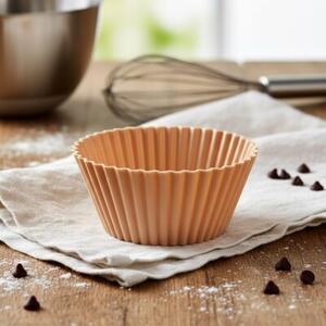 Foremki do muffinek silikonowe beżowe 5,5 cm 12 szt