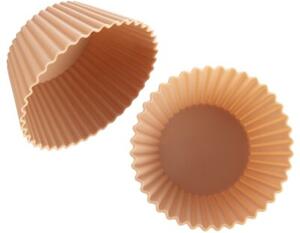 Foremki do muffinek silikonowe beżowe 5,5 cm 12 szt