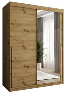 Szafa przesuwna z lustrem Garderoba SIMA T2 150 artisan + u. srebrny