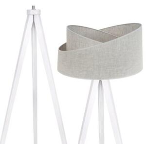 Lampa podłogowa trójnóg biały Light Home LH Len Skos 1xE27 45cm abażur L01
