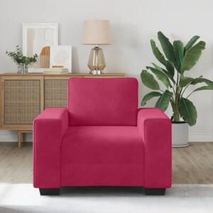 Sofa fotel wino czerwone 100x77x82 cm aksamit