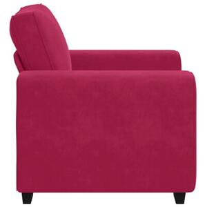 Sofa fotel wino czerwone 100x77x82 cm aksamit