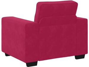 Sofa fotel wino czerwone 100x77x82 cm aksamit