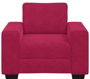 Sofa fotel wino czerwone 100x77x82 cm aksamit