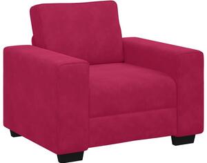Sofa fotel wino czerwone 100x77x82 cm aksamit