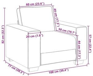 Sofa fotel wino czerwone 100x77x82 cm aksamit