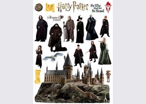 Samoprzylepna dekoracja Harry Potter Hogwart, 65 x85 cm